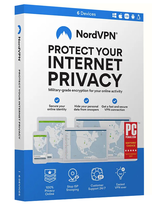 Kup NordVPN Standard VPN 6 stanowisk / 30 dni
