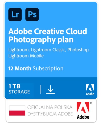 Kup Adobe Creative Cloud Plan - Fotografia 1TB