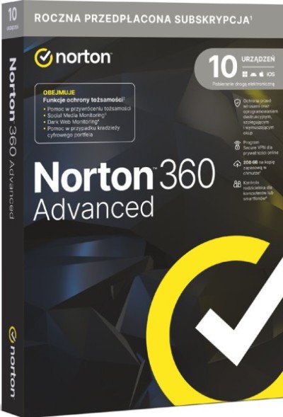 Kup Norton 360 Advanced 10 stanowisk / 2lata