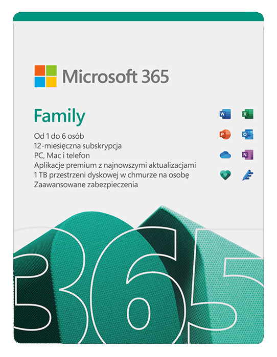 Kup Microsoft Office 365 Family - 6 użytkowników (dawniej Home Premium)