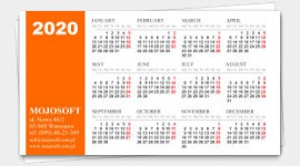 example business cards calendar