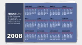 wizytówka szablon kalendarz 2024